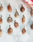 Peach Moonstone Crystal Pendant Natural Gemstone Jewelry - Pendants on Tile 2