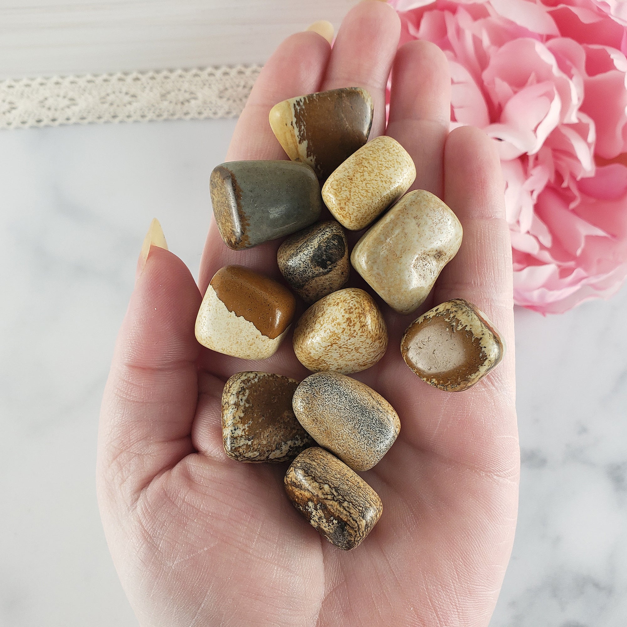 Picture Jasper Crystal Natural Gemstone Tumbled Stone - 1