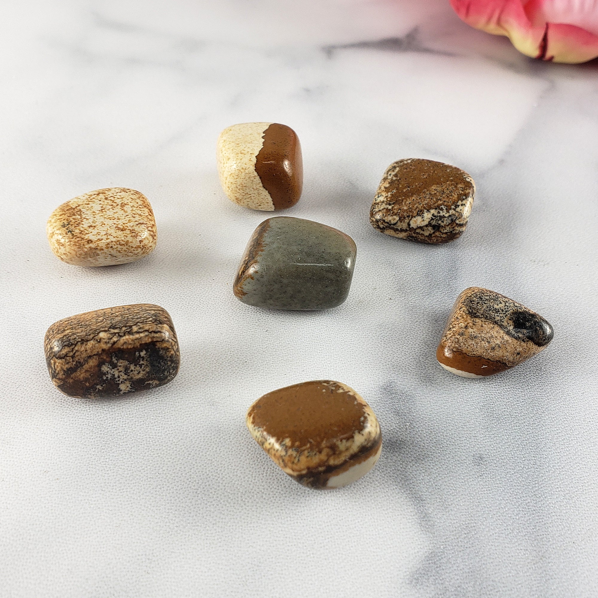 Picture Jasper Crystal Natural Gemstone Tumbled Stone - 4