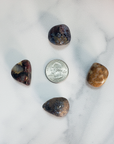 Pietersite Stone Natural Gemstone Semi-Tumbled Crystal - Size Comparison