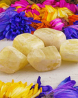 Pineapple Yellow Calcite Crystal Natural Gemstone Tumbled Stone - 1