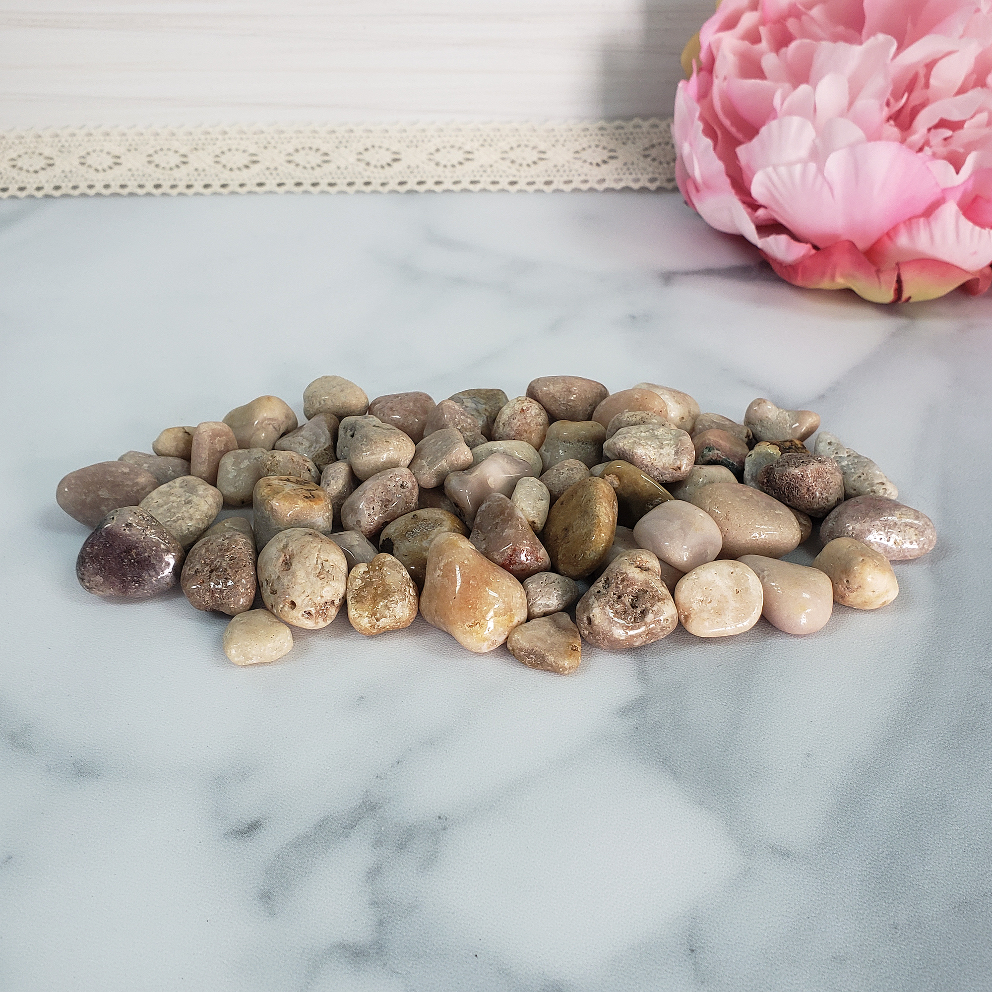 Pink Amethyst Crystal Pebbles Natural Tumbled Stones By the OuncePink Amethyst Crystal Pebbles Natural Tumbled Stones By the Ounce