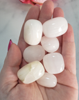 Pearl Pink Calcite Crystal Natural Tumbled Stone - In Hand