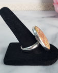 Unique Pink Ocean Jasper Orbicular Jasper Crystal Natural Gemstone 925 Sterling Silver Ring | Adjustable - 4