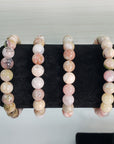 Pink Opal Crystal Natural Gemstone 7-8mm Beaded Bracelet - 2