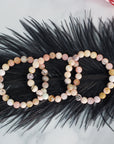 Pink Opal Crystal Natural Gemstone 7-8mm Beaded Bracelet - 5