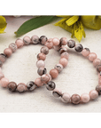 Pink Opal Crystal Natural Gemstone 7-8mm Beaded Bracelet