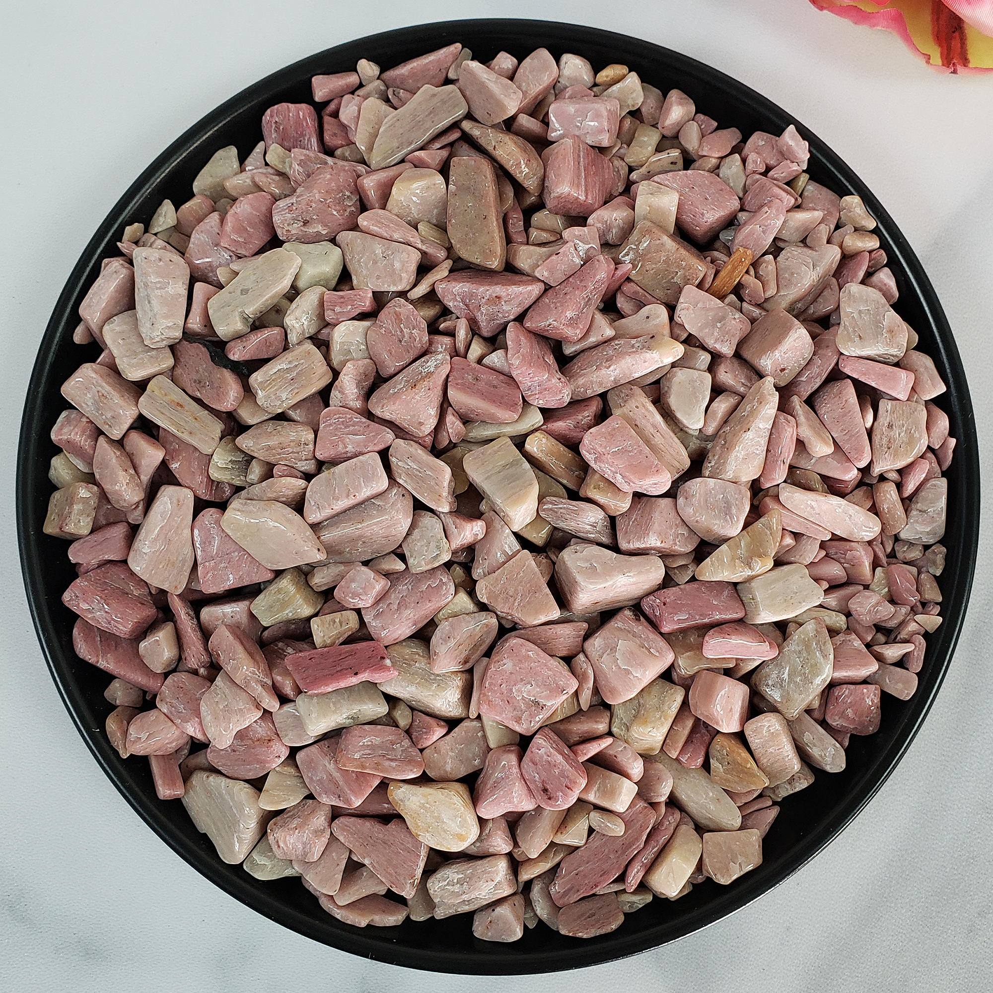 Pink Opal Stone Natural Semi-Tumbled Crystal Chips By the Ounce - 3