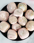 Pink Rhodochrosite Crystal Natural Gemstone Tumbled Stone | Multiple Sizes - Seen from Above