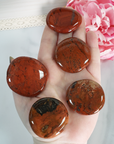 Poppy Jasper Red Jasper  Natural Crystal Palm Stone Worry Stone Meditation Tool - 2