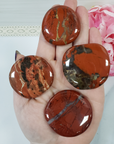 Poppy Jasper Stone Red Jasper  Natural Crystal Palm Stone Worry Stone Meditation Tool