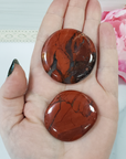 Poppy Jasper Red Jasper  Natural Crystal Palm Stone Worry Stone Meditation Tool - A