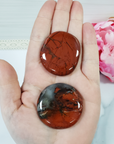 Poppy Jasper Red Jasper  Natural Crystal Palm Stone Worry Stone Meditation Tool - B