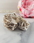 Unique Desert Rose Selenite Crystal Cluster Heat Treated Rough Mineral Formation | Posy