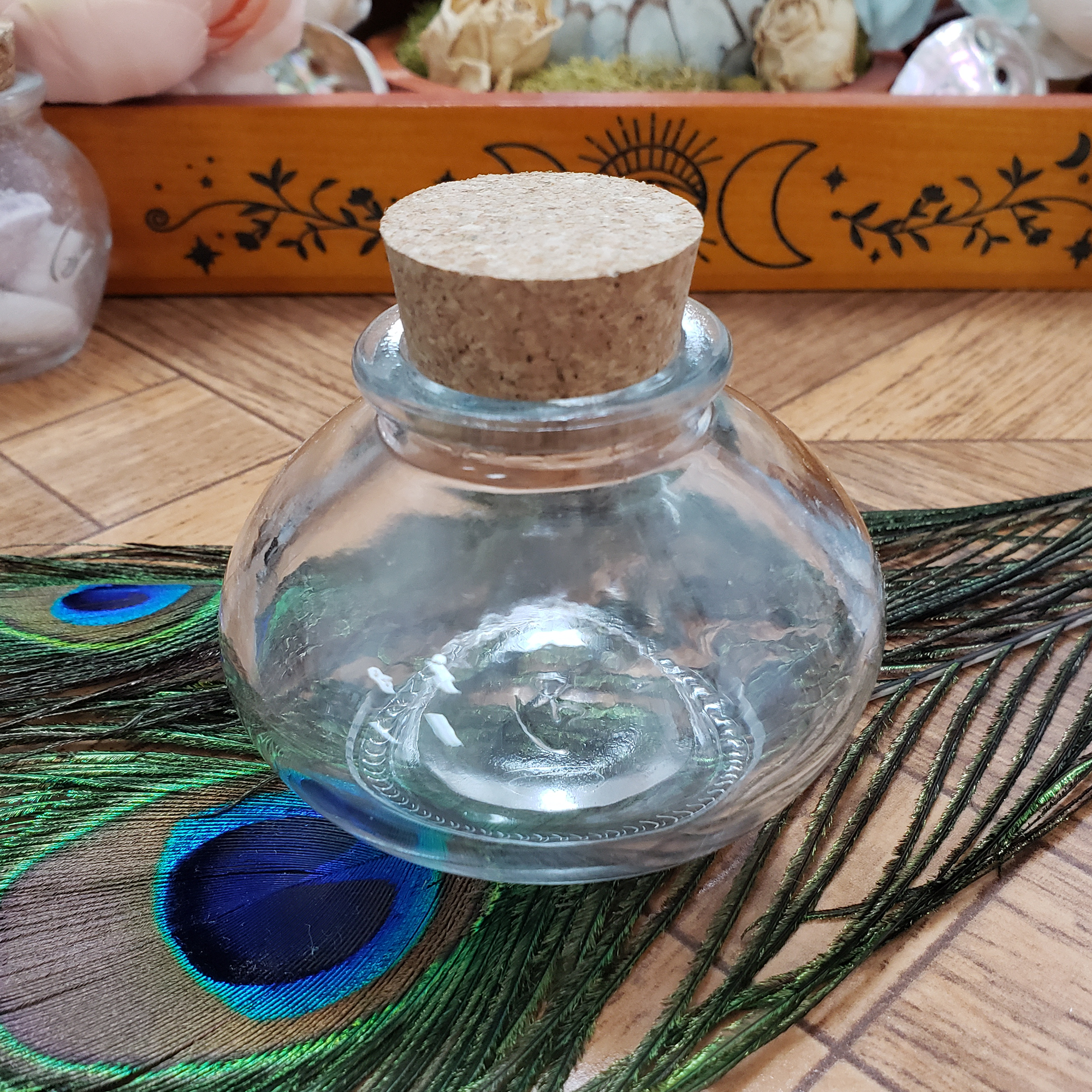 Potion Bottle Glass Container with Cork | Great for Spell Jars, Crystal Storage, Crafting, & More!