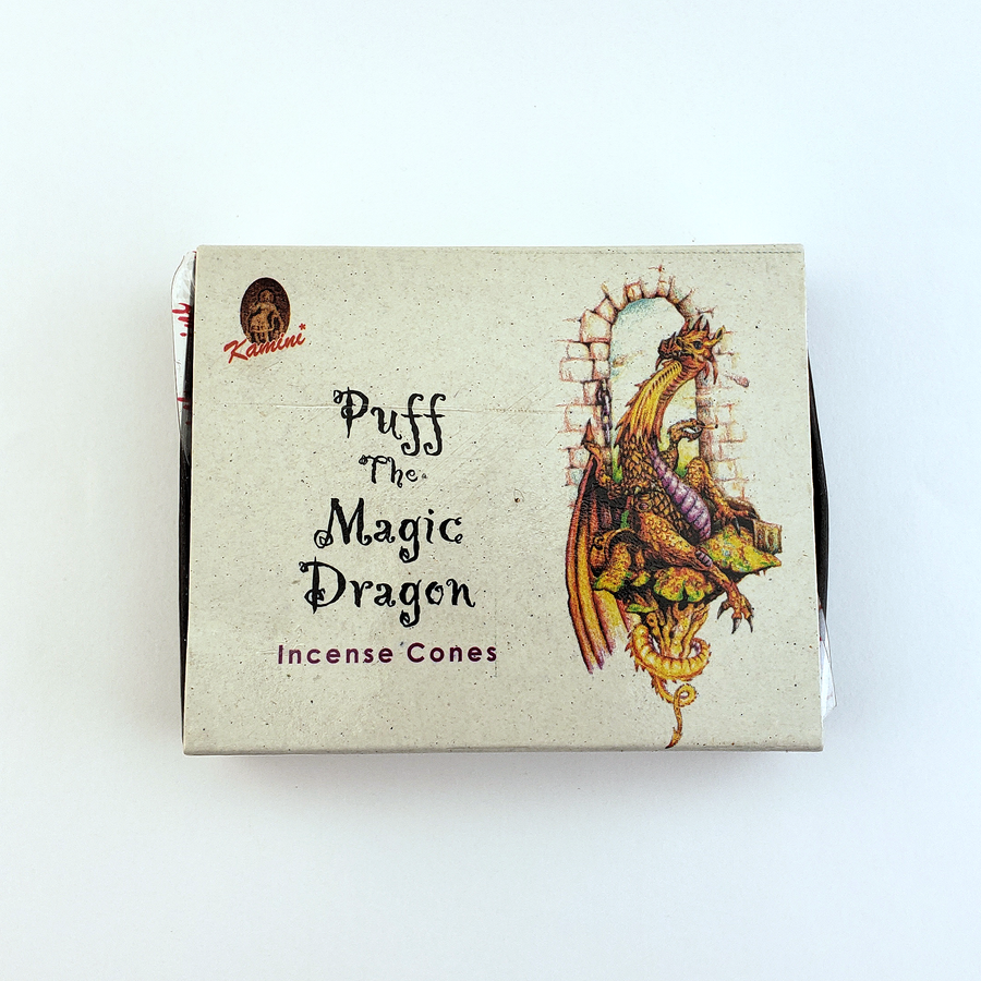 Puff the Magic Dragon Scented Kamini Incense Cones - Set of 10 Incense Cones