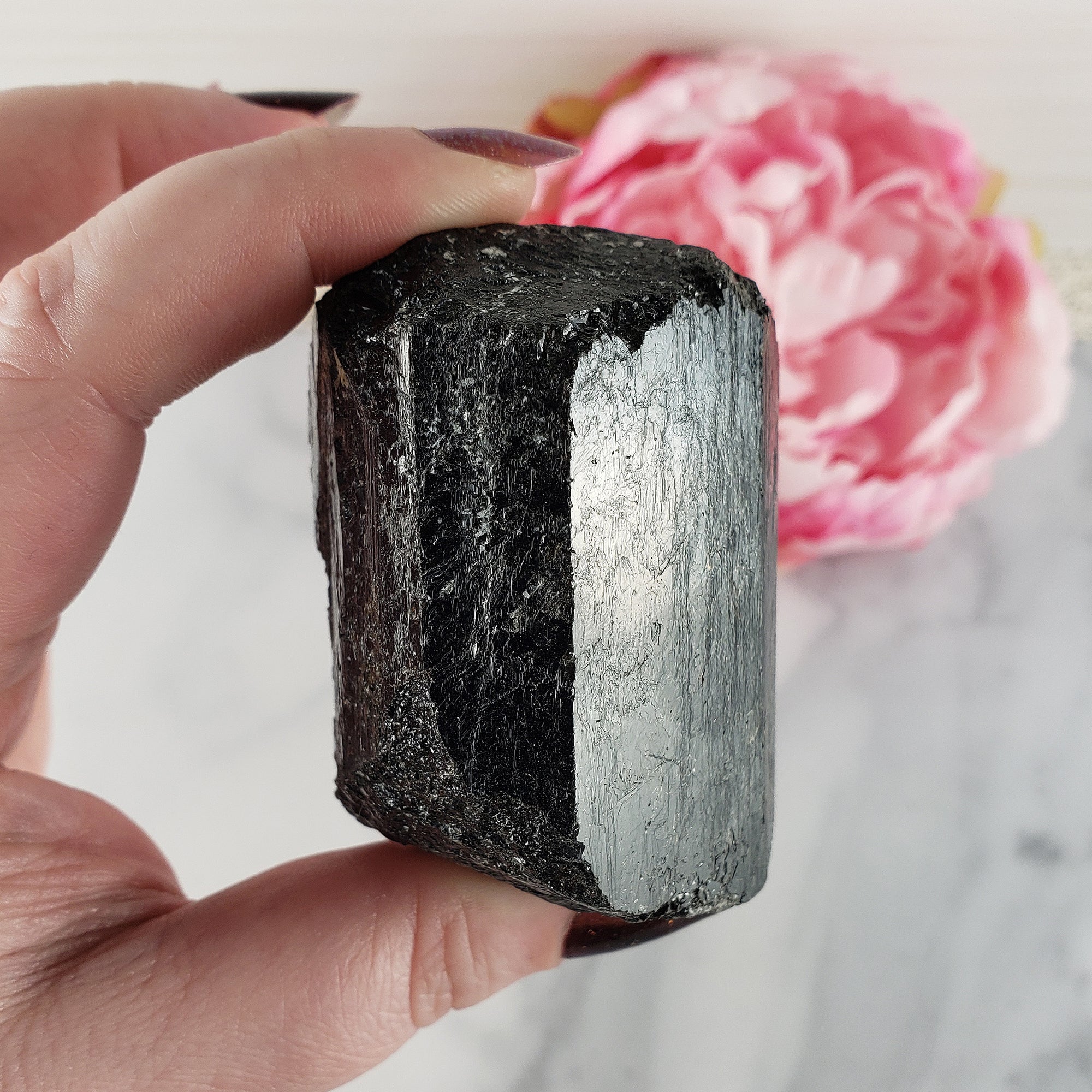 Unique Jumbo Raw Black Tourmaline Crystal Natural Rough Gemstone | Purity