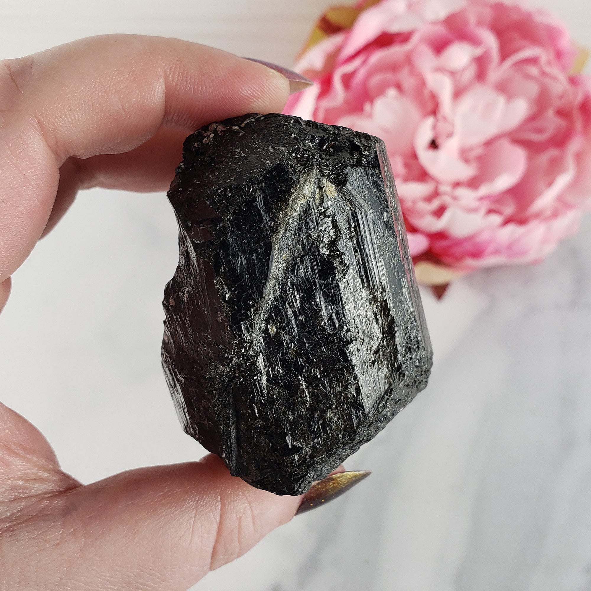 Unique Jumbo Raw Black Tourmaline Crystal Natural Rough Gemstone | Purity - 1