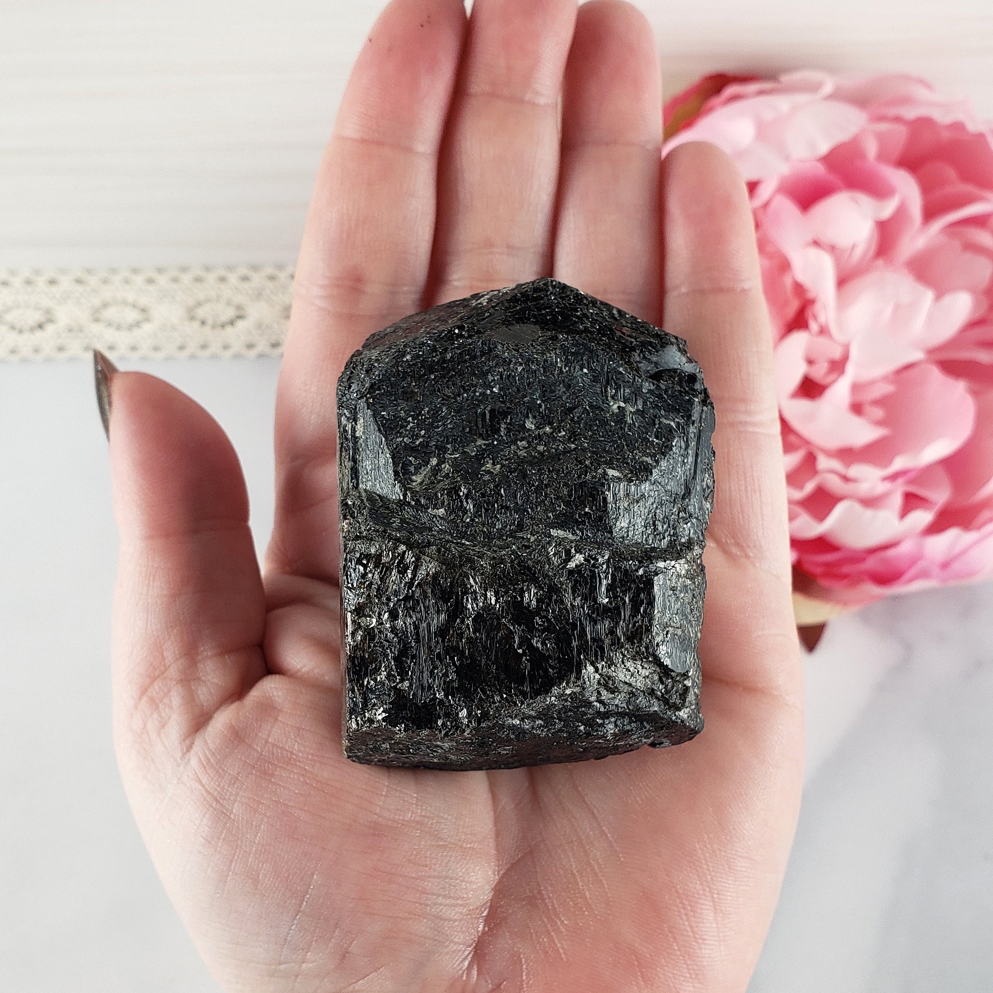 Unique Jumbo Raw Black Tourmaline Crystal Natural Rough Gemstone | Purity - 3