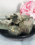 Pyrite Crystal Cluster Semi-Polished Natural Gemstone Cuboid Gemstone Formation | Multiple Sizes - 6