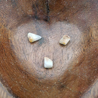 wooden heart bowl with phenacite pieces