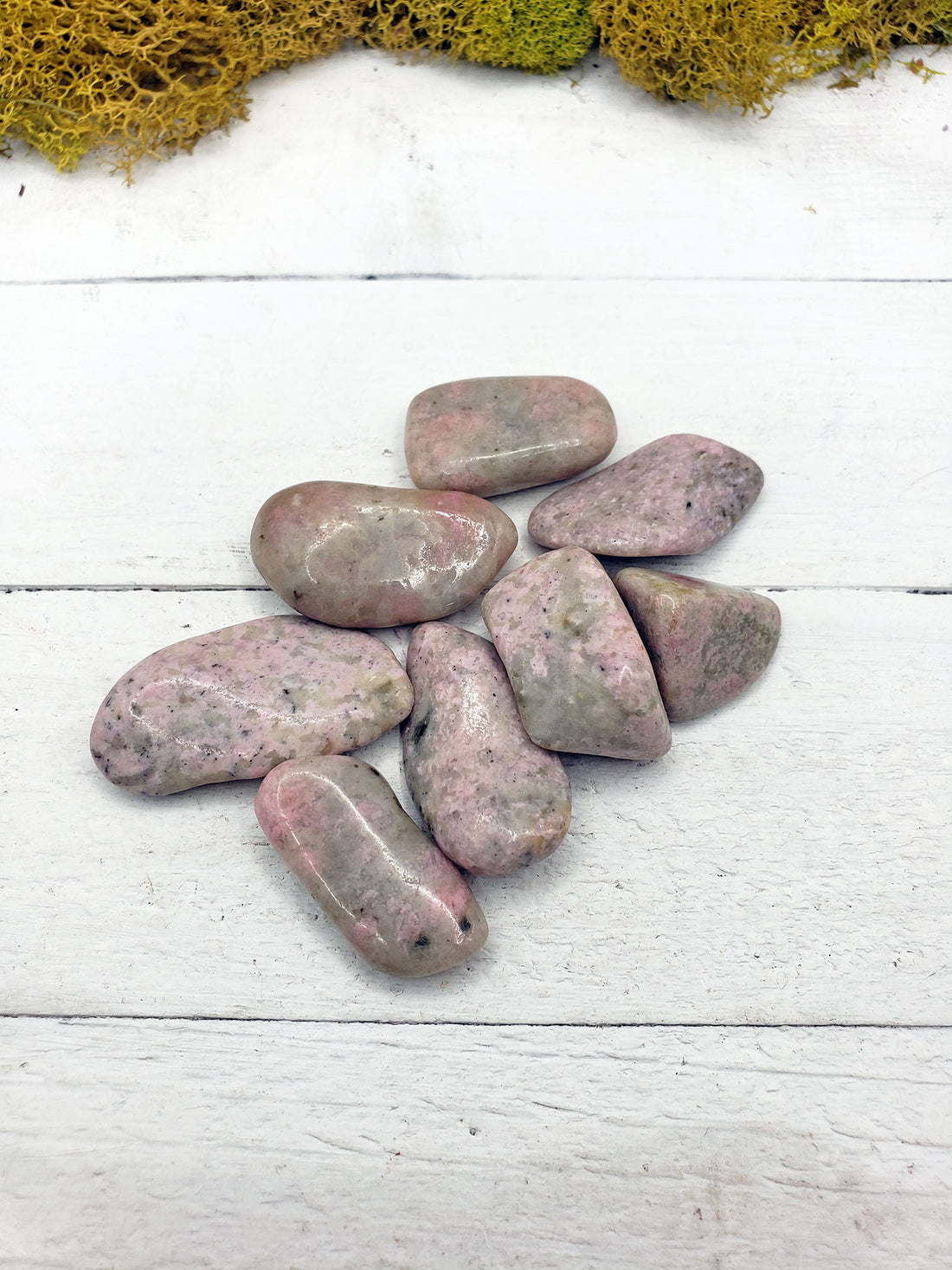 Pink Thulite Tumbled Gemstone - Single Stone