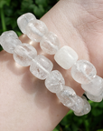 Quartz Crystal Natural Gemstone Nugget Bead Bracelet - Sunlight