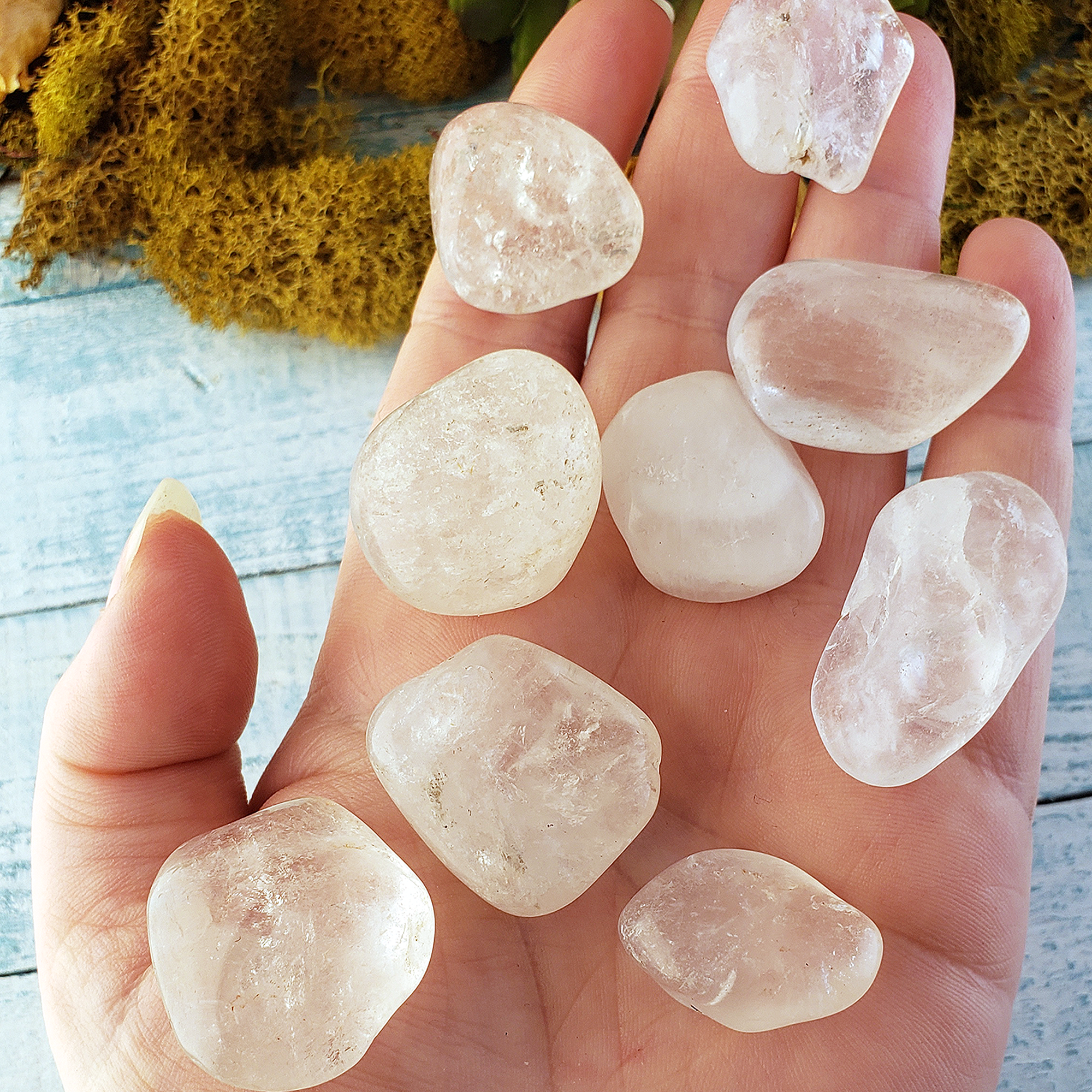 Quartz Crystal Natural Gemstone Tumbled Stone - 3