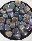 Rainbow Aura Amethyst Crystal Titanium Aura Coated Tumbled Stone | One Stone
