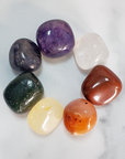 Rainbow Seven Chakra Tumbled Crystals Set with Pouch