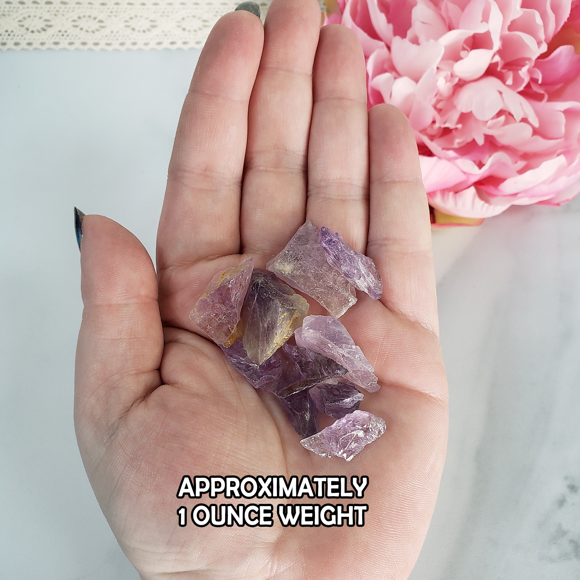 Raw Amethyst Crystal Shards Natural Gemstones By the Ounce - 1