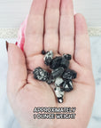 Raw Black Tourmaline with Quartz Crystal Chips Pebbles Natural Rough Gemstones by the Ounce - 1