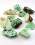 Chrysoprase Natural Raw Crystal Rough Gemstone - High Quality Small - White Background 4