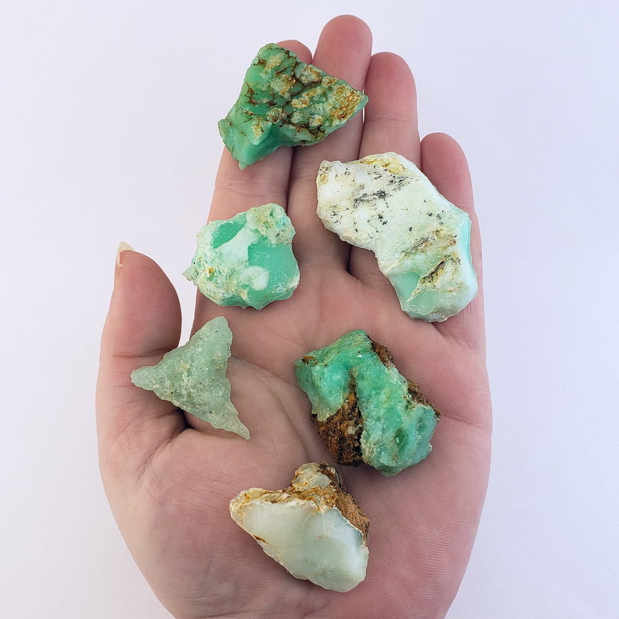 Chrysoprase Natural Raw Crystal Rough Gemstone - High Quality Small - In Hand