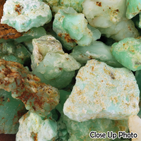 Chrysoprase Natural Raw Crystal Rough Gemstone - High Quality Small - Close Up 1