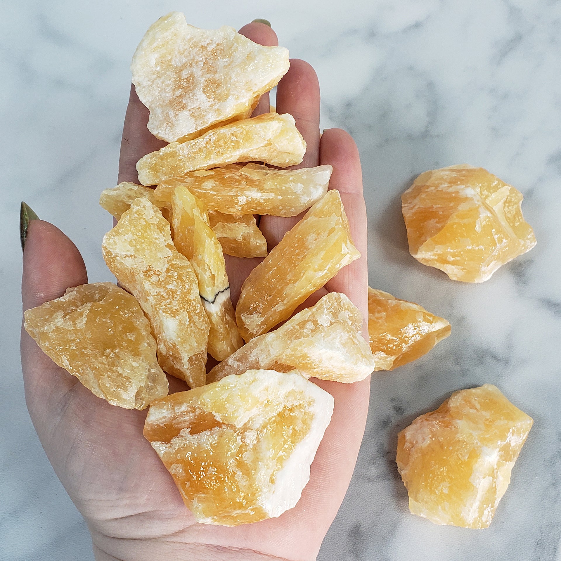 Raw Orange Calcite Crystal Natural Rough Gemstone – Crystal