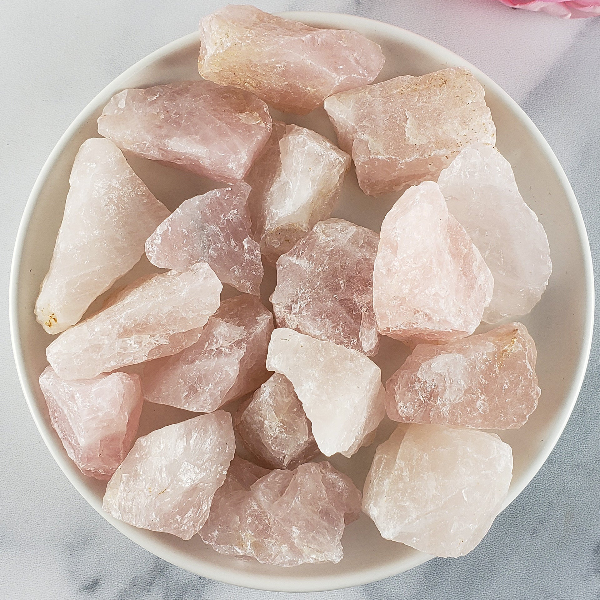 Rose Quartz Raw Rough Natural Gemstone Crystal Gemstone Shop