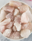 Raw Rose Quartz Crystal Natural Rough Gemstone | Heart Chakra Stones