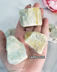 Raw Aquamarine Crystal Beryl Stone Rough Gemstone | Multiple Sizes - Large Size in Hand