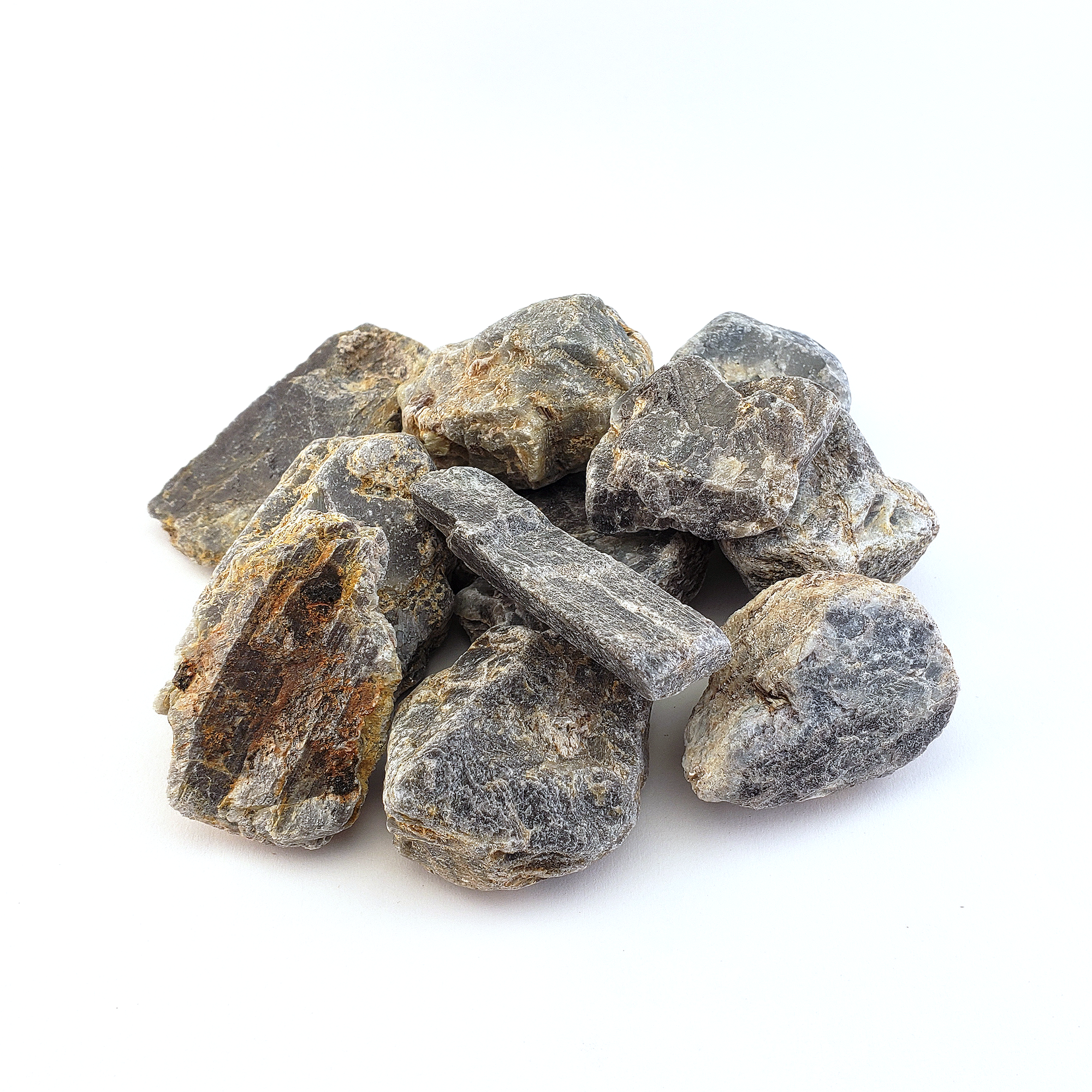 Raw Sapphire Corundum Rough Gemstone Natural Crystal - White Background