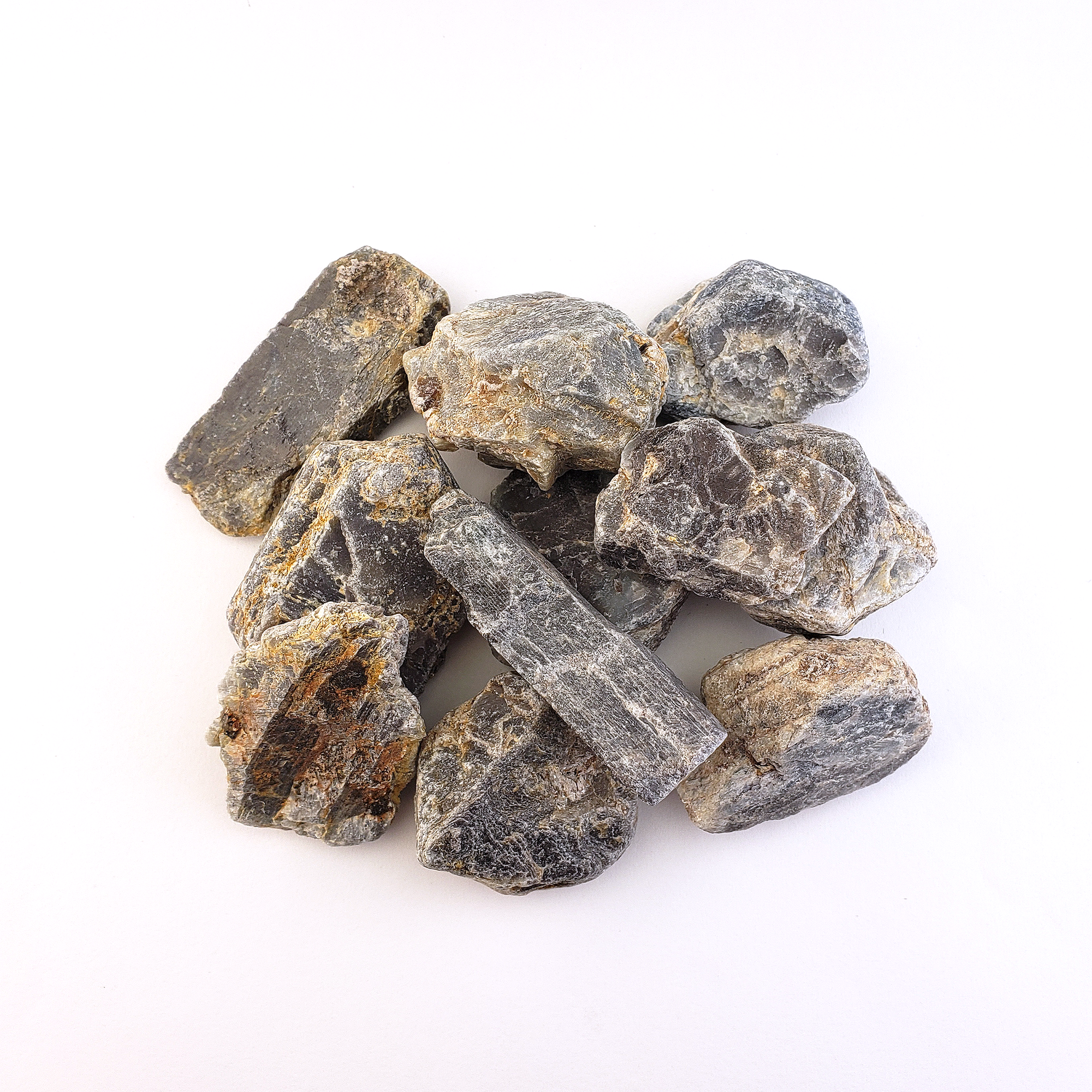 Raw Sapphire Corundum Rough Gemstone Natural Crystal - White Background 2