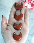 Red Jasper Natural Gemstone Crescent Moon Carving Fidget Stone