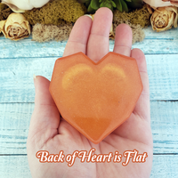 Rainbow Resin Heart - Handmade Valentine's Day Gift - Back of Heart