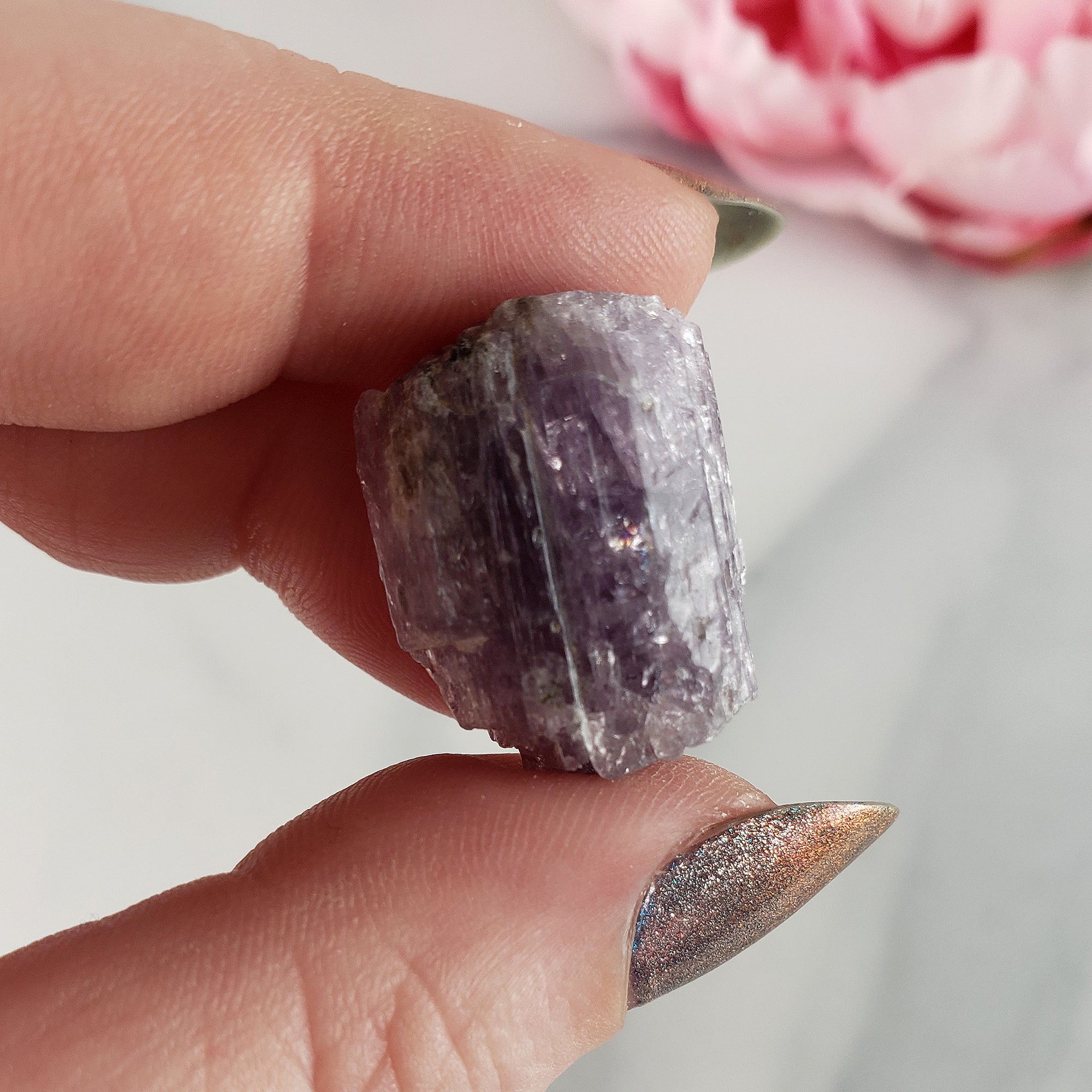Unique Purple Scapolite Crystal Natural Mineral Formation Rough Gemstone | Respect