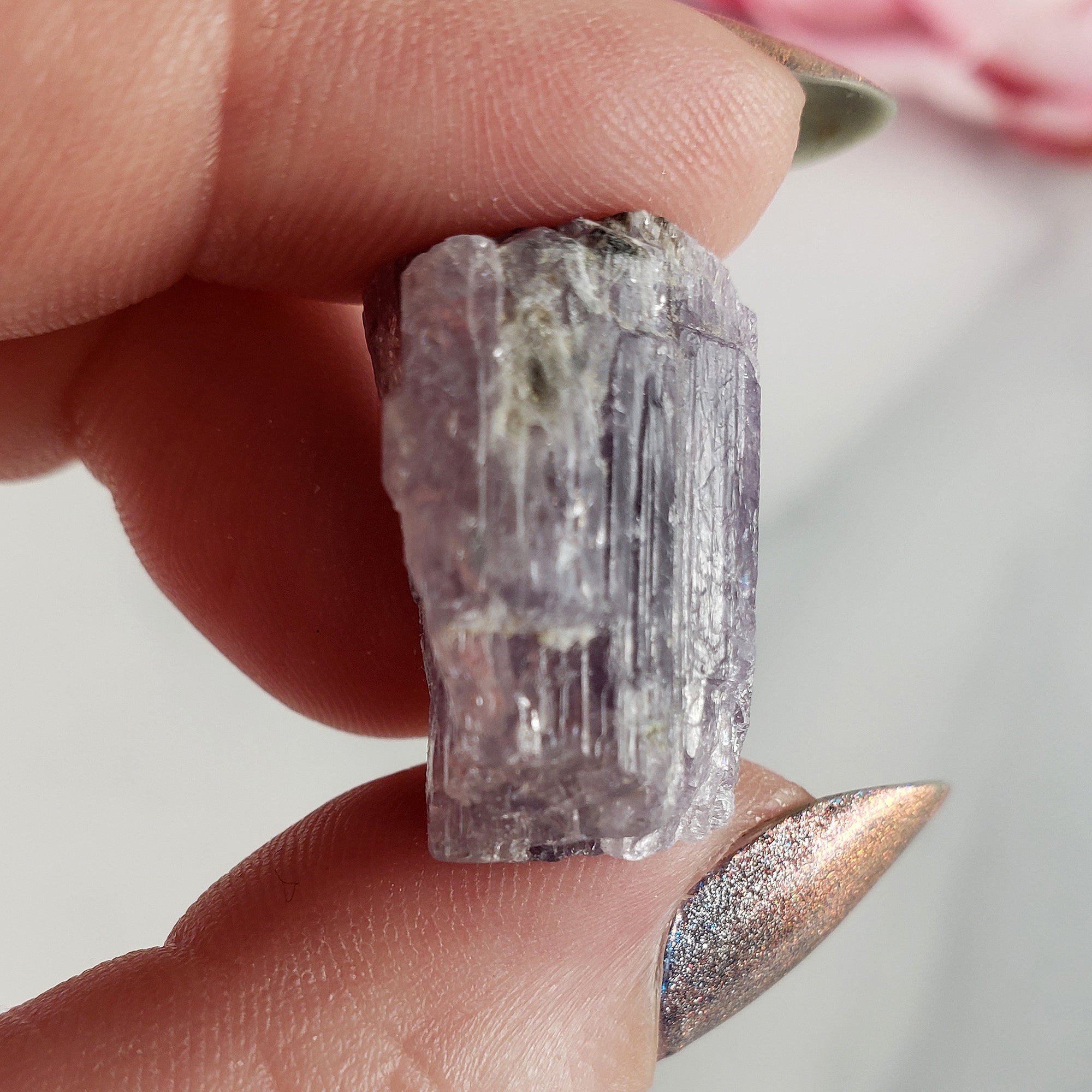 Unique Purple Scapolite Crystal Natural Mineral Formation Rough Gemstone | Respect - 1
