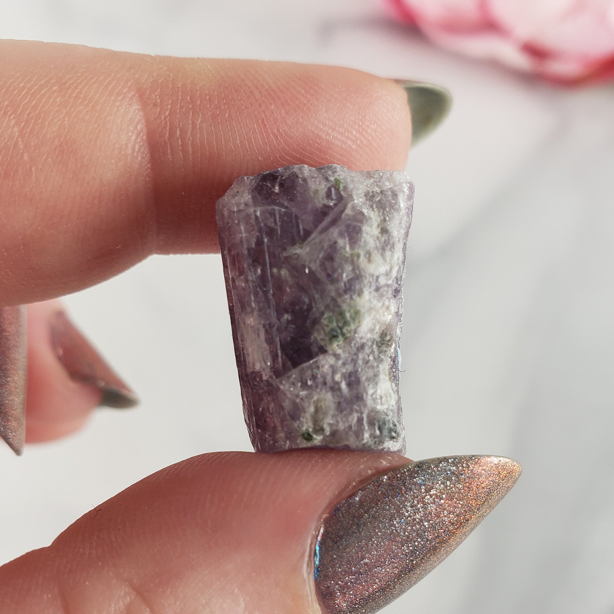Unique Purple Scapolite Crystal Natural Mineral Formation Rough Gemstone | Respect - 2