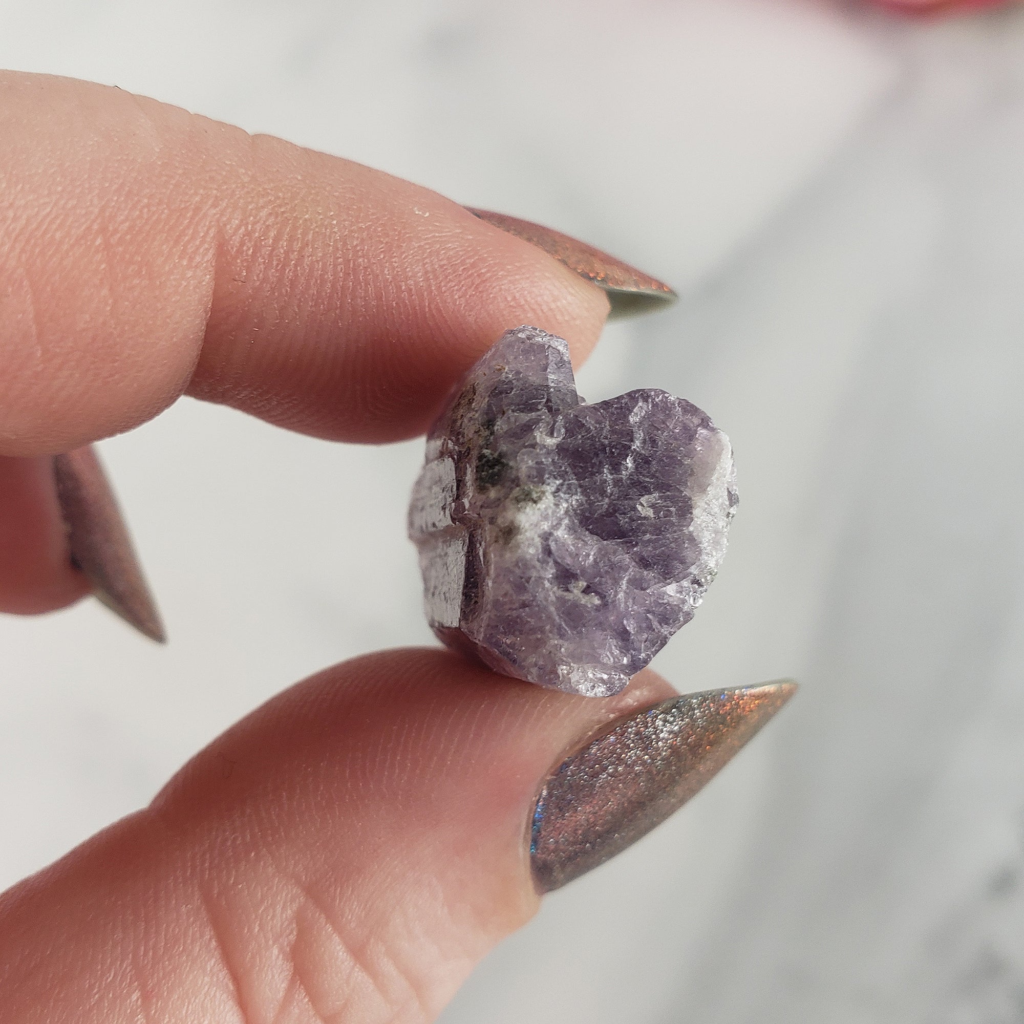Unique Purple Scapolite Crystal Natural Mineral Formation Rough Gemstone | Respect - 3
