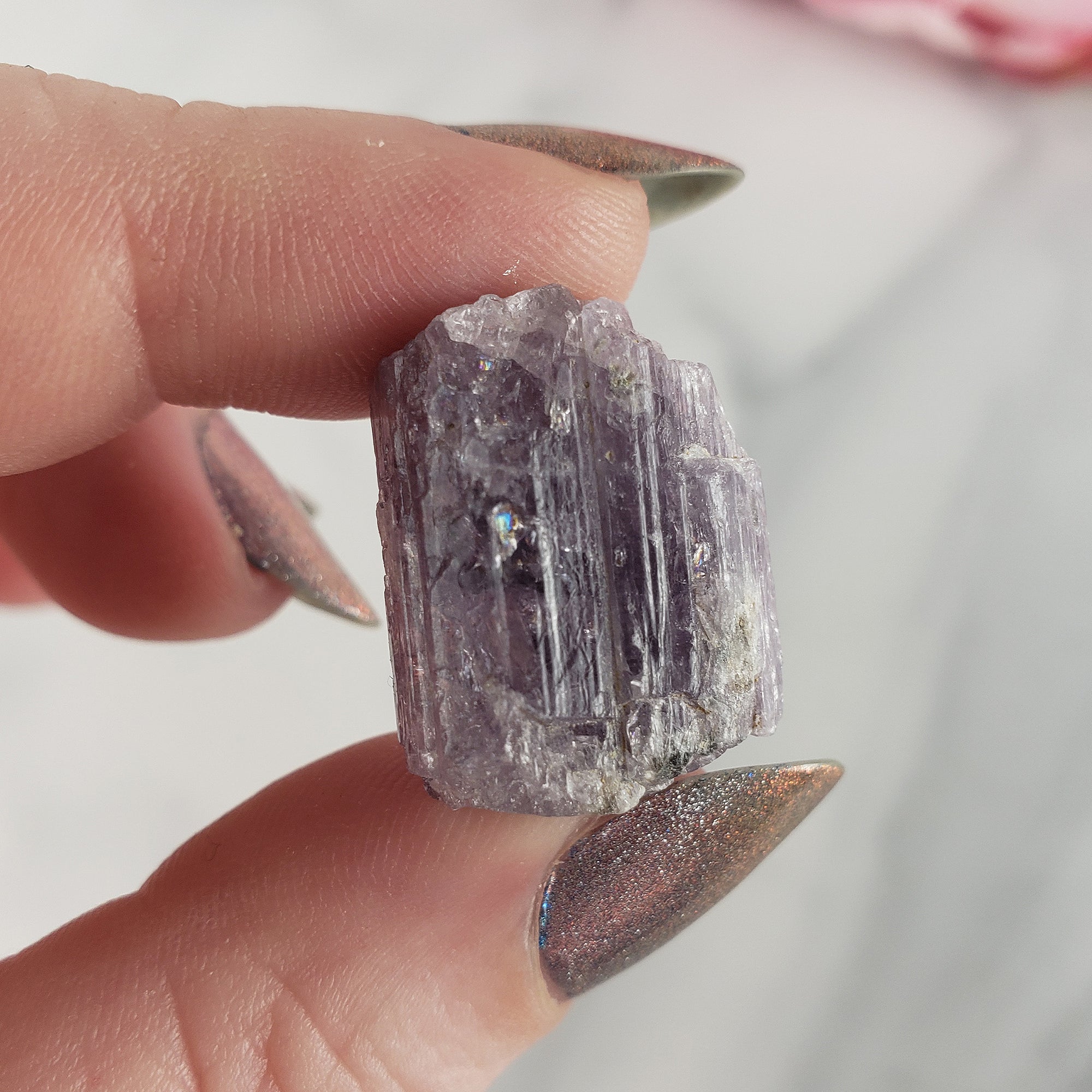 Unique Purple Scapolite Crystal Natural Mineral Formation Rough Gemstone | Respect - 4
