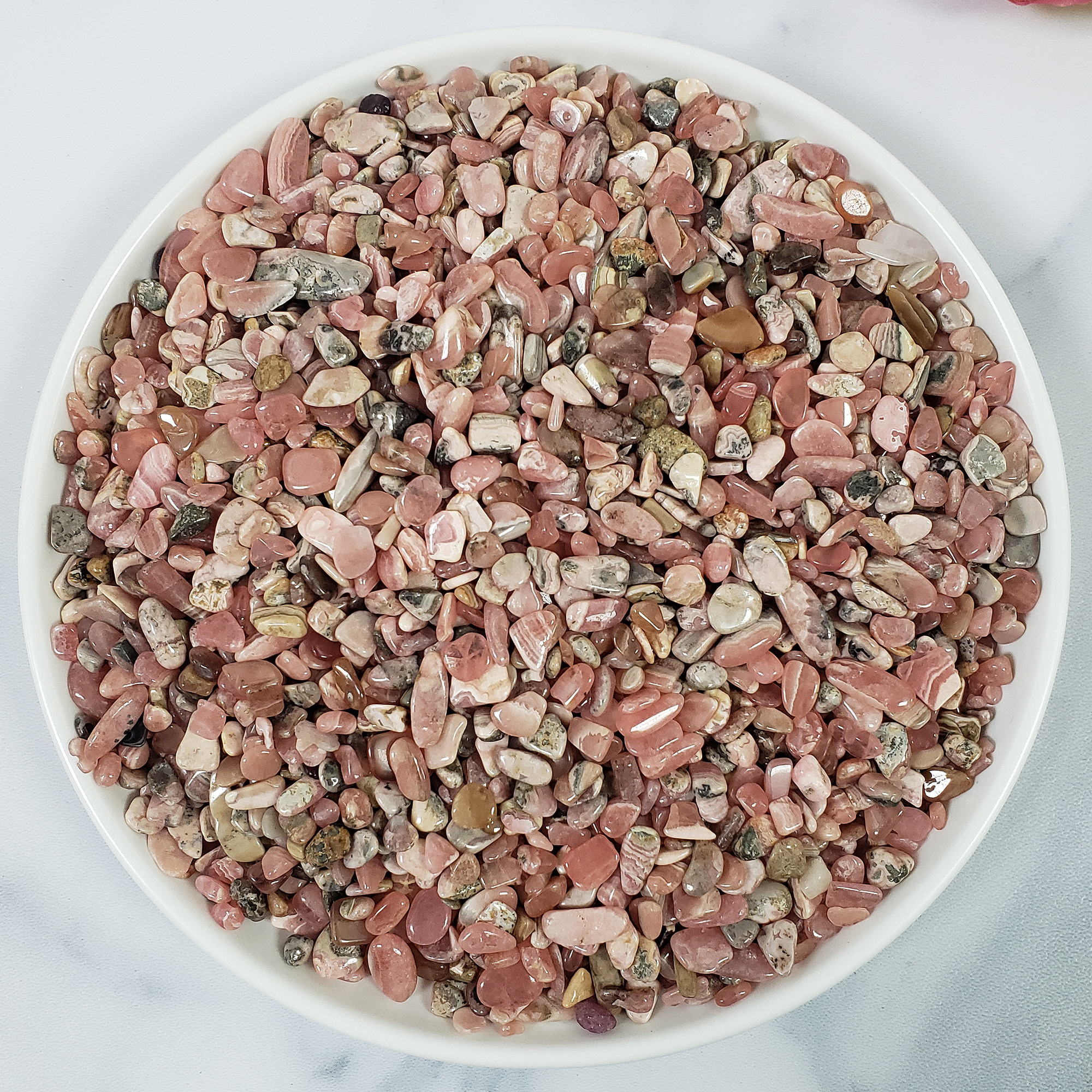 Rhodochrosite Crystal Natural Gemstone Chips By the Ounce - 2