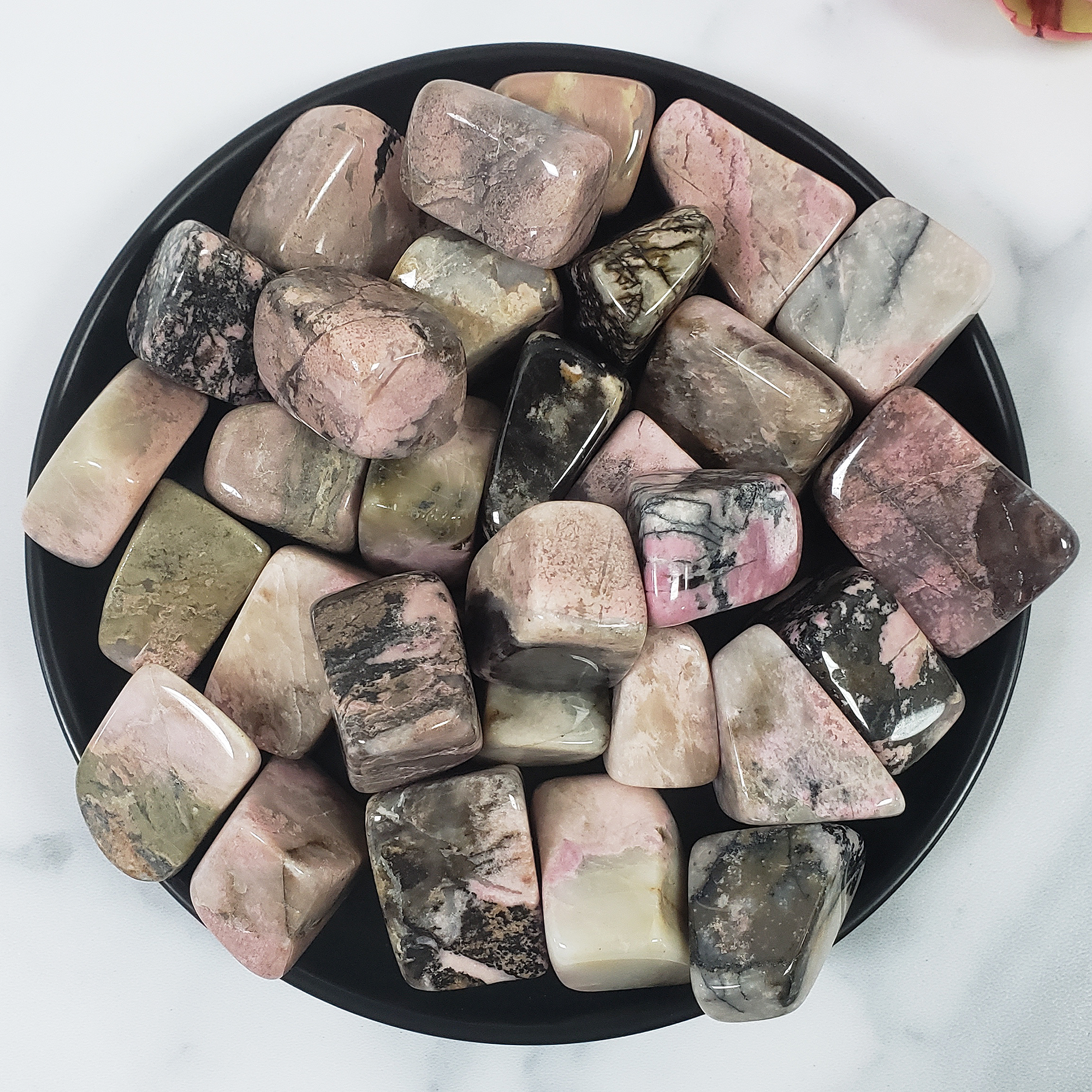 Rhodonite Crystal Natural Gemstone Tumbled Stone